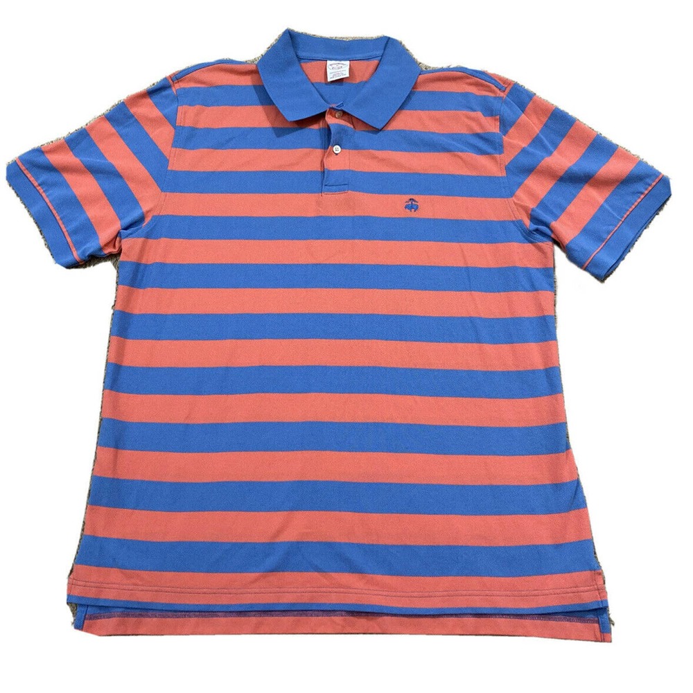 Brooks Brothers Performance Polo Size XL Pink/blue